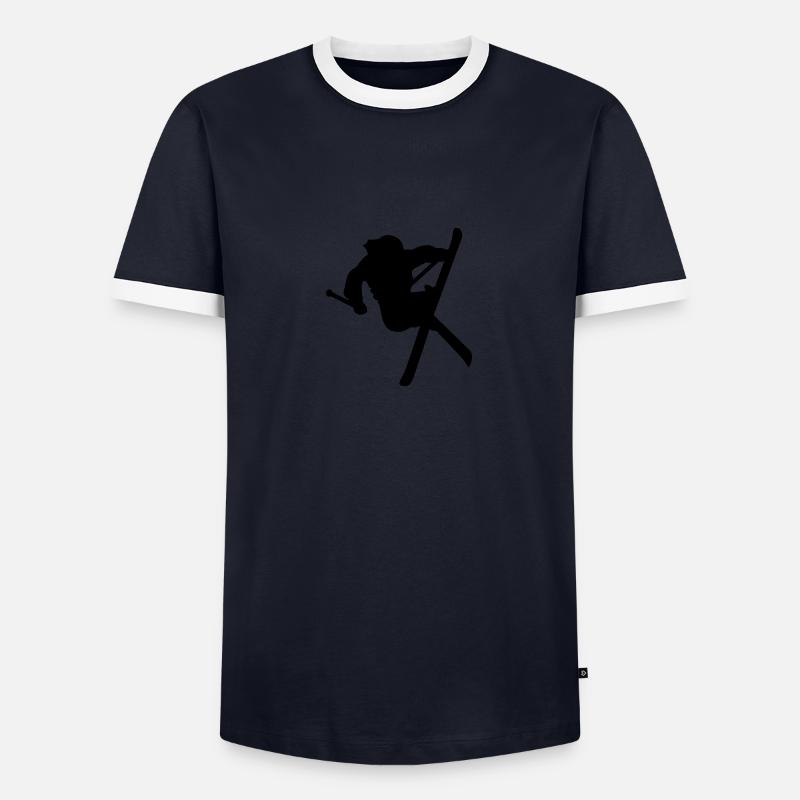Freeski - Men's Ringer Shirt - navy/white