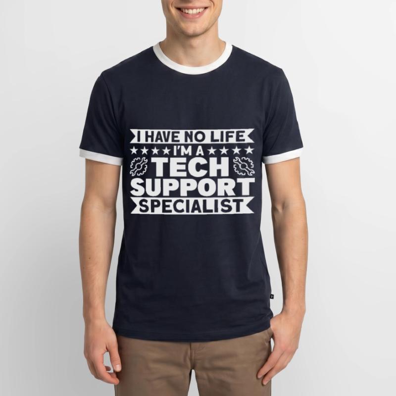 Tech Support Technical Support Support Gift Men's Ringer Shirt