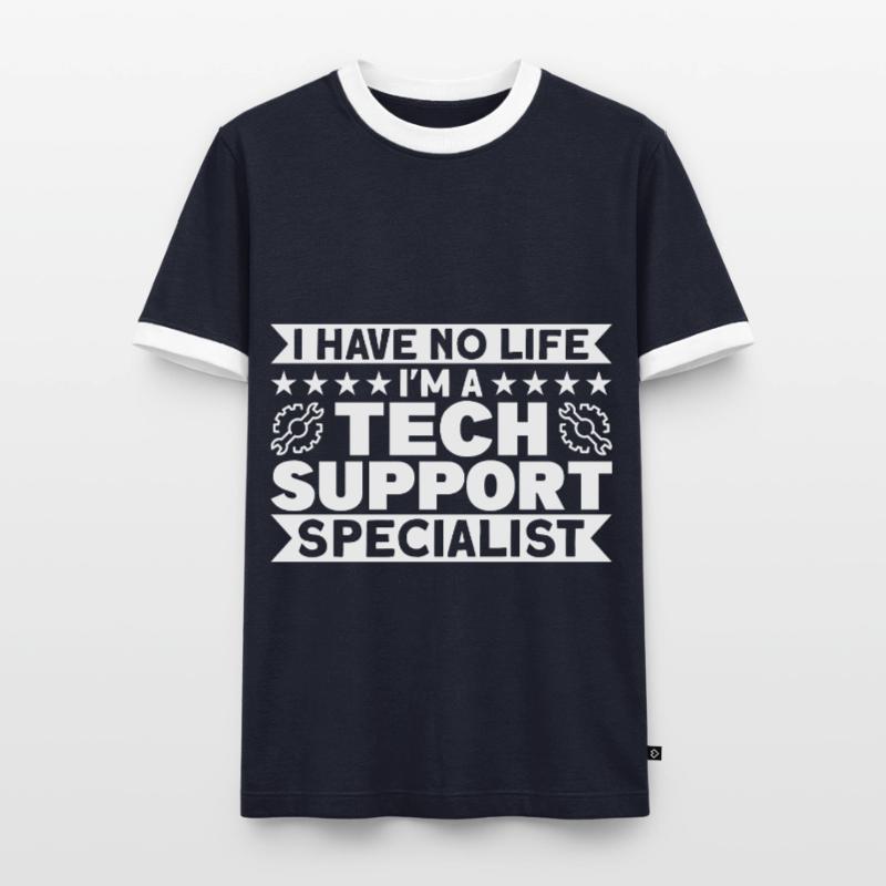 Tech Support Technischer Support Support Geschenk Männer Kontrast-T-Shirt