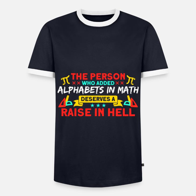 Math Mathematics Science Math Gift - Men's Ringer Shirt - navy/white