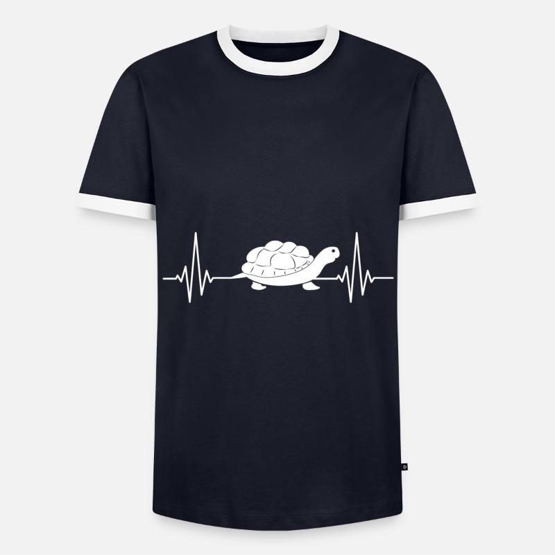 Turtle Turtle - Men's Ringer Shirt - navy/white