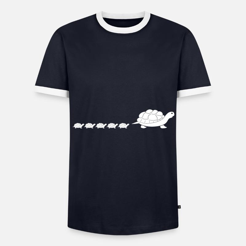Turtle Turtle - Men's Ringer Shirt - navy/white