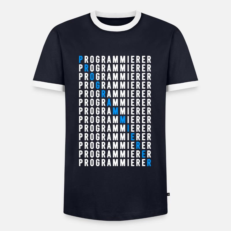 Programmierer - Männer Kontrast-T-Shirt - Navy/Weiß 