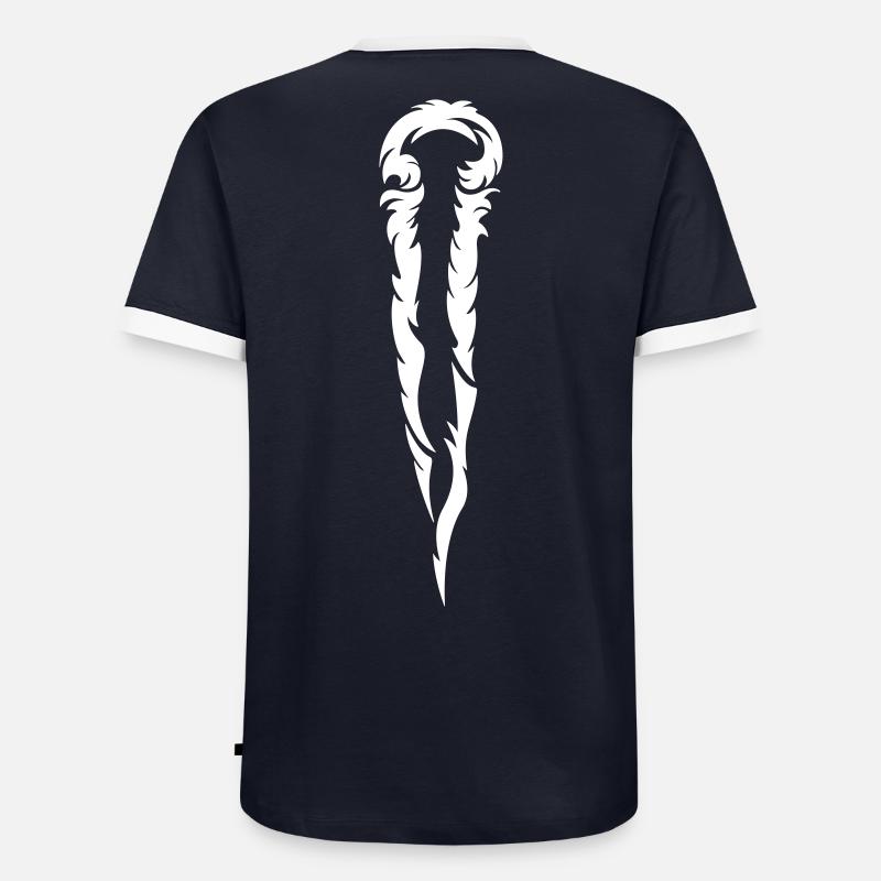 Rhodesian Ridgeback Ridge - Männer Kontrast-T-Shirt - Navy/Weiß