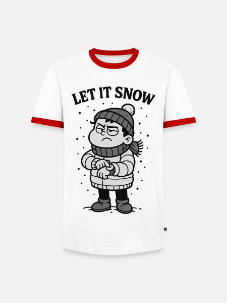 Let It Snow Already Weihnachten - Männer Kontrast-T-Shirt - Weiß/Rot