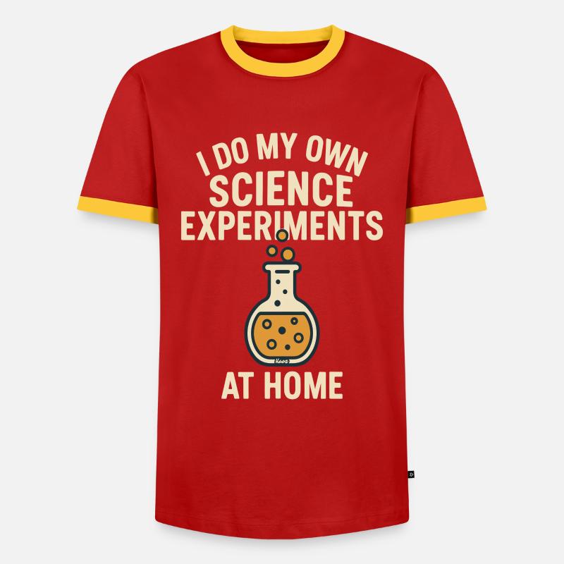 Eigenständige Wissenschaft Experimente Zu Hause - Männer Kontrast-T-Shirt - Rot/Gelb 