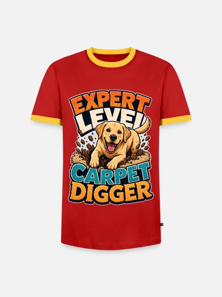 Labrador Retriever - Männer Kontrast-T-Shirt - Rot/Gelb