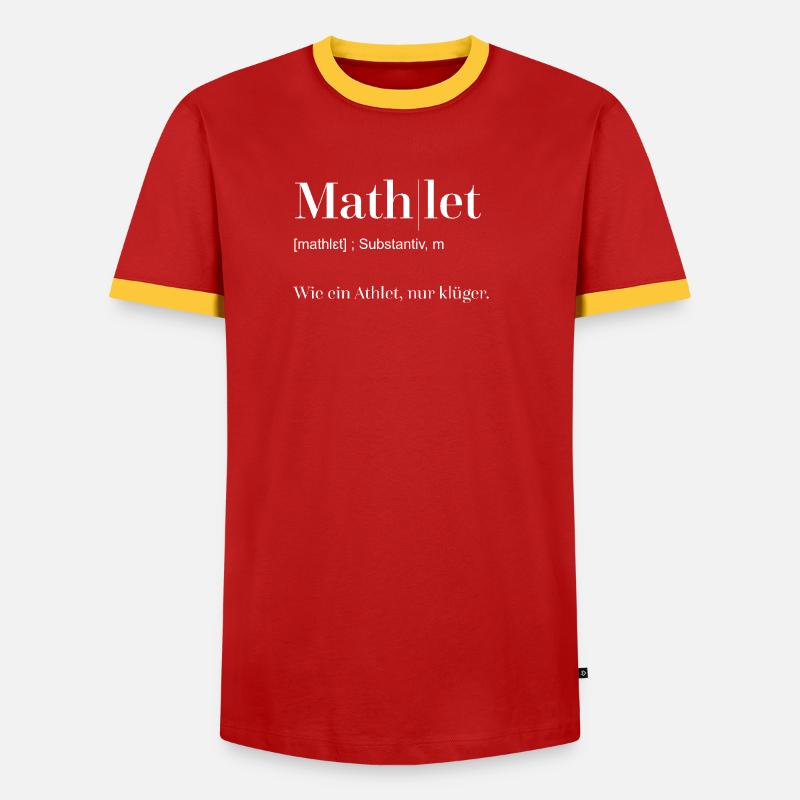 Dictionary Mathlet white - Men's Ringer Shirt - red/yellow 