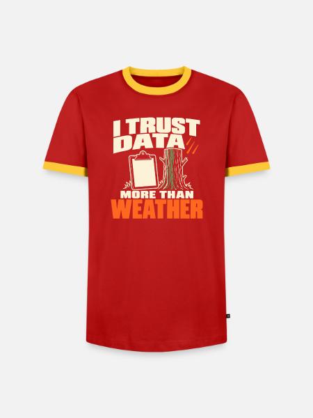 Forstwirtschaft Förster Forstmanagement - Männer Kontrast-T-Shirt - Rot/Gelb 
