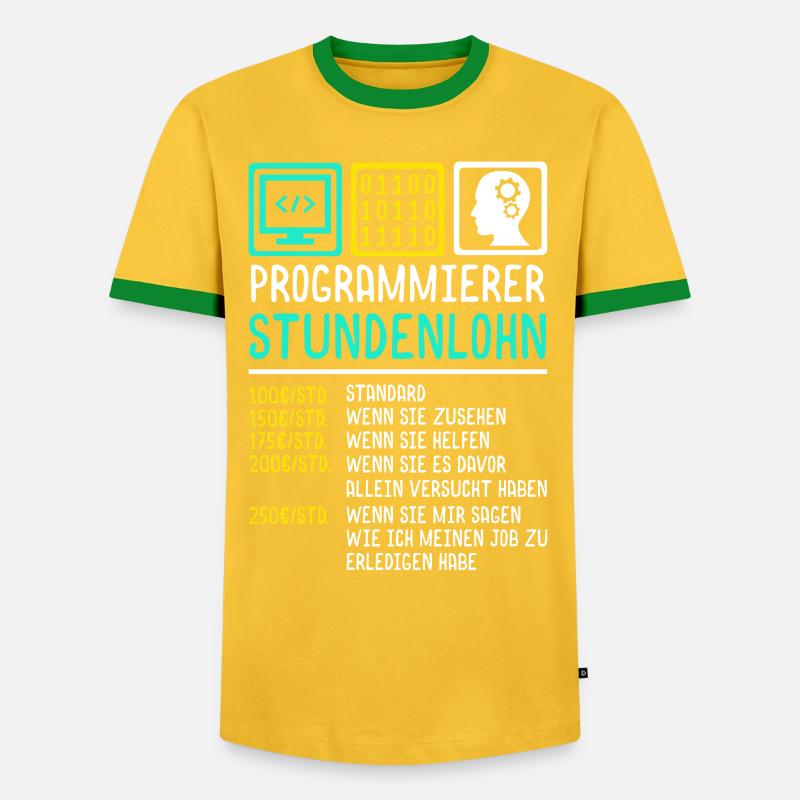programmer - Men's Ringer Shirt - yellow/green