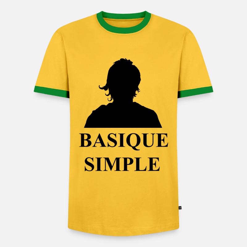 Orelsan - Basic - Men's Ringer Shirt - yellow/green 