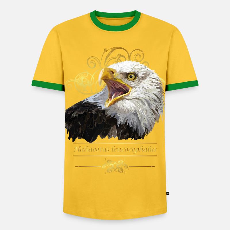 Bald eagle - Men's Ringer Shirt - yellow/green 