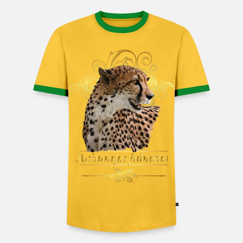 cheetah - Men's Ringer Shirt - yellow/green 