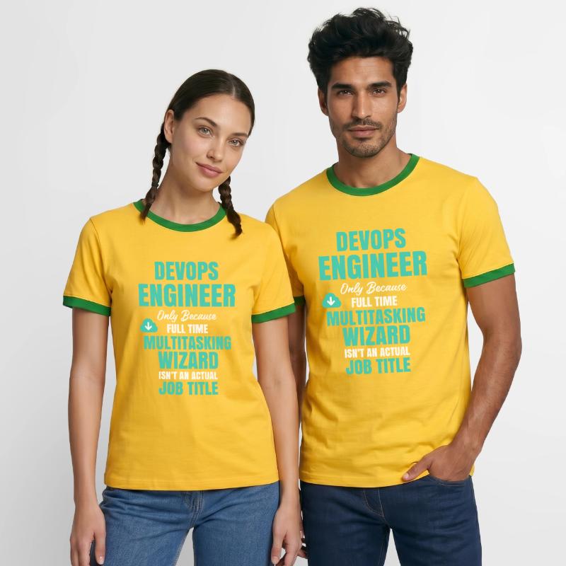DevOps Engineer Multitasking Wizard Men's Ringer Shirt