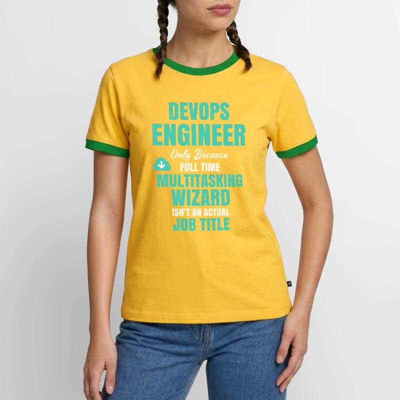 DevOps Engineer Multitasking Wizard Men's Ringer Shirt