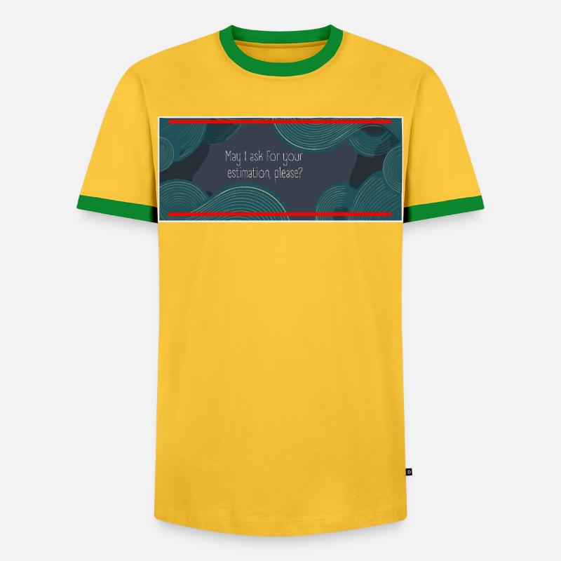 May I ask for your estimation, please? - Men's Ringer Shirt - yellow/green
