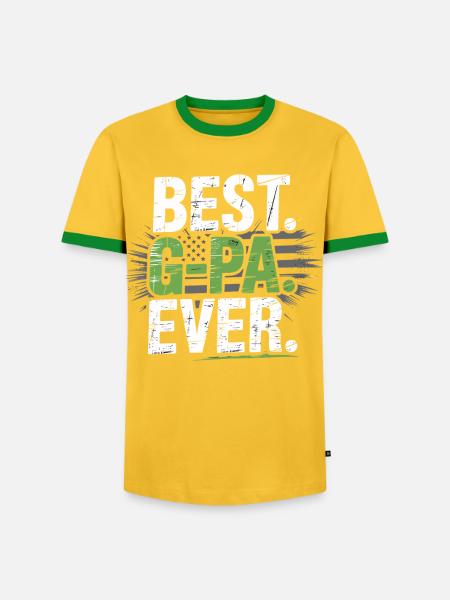 Best G-PA Ever – Gramps Shirt - Männer Kontrast-T-Shirt - Gelb/Grün