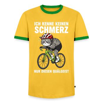 Vélo de route Vélo Vélo Sport Vélo VTT - T-shirt contrasté Homme - jaune/vert  - Devant - AI Model Female 172 light (172cm) & AI Model Male 178 dark (178cm)