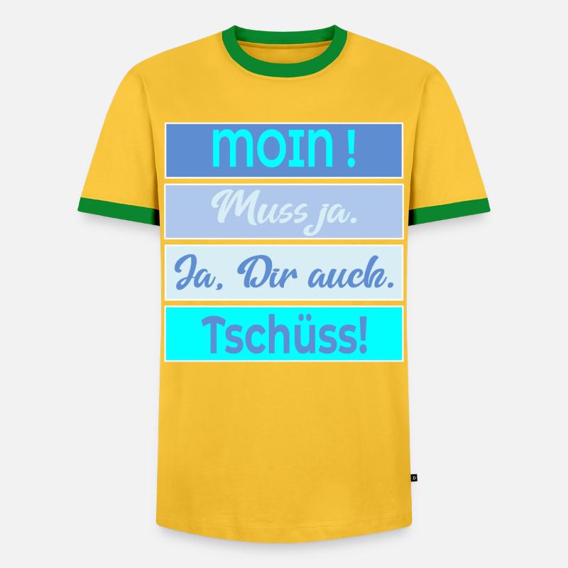 Chat Moin Bye - Men's Ringer Shirt - yellow/green