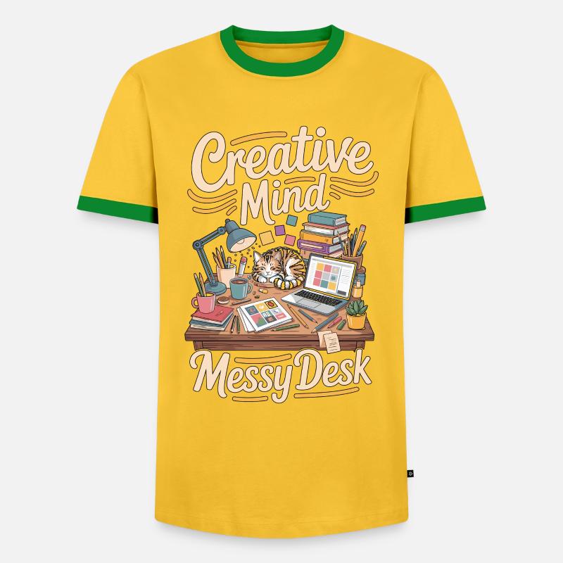 Graphic Designer Creative Mind Visual Designer - Men's Ringer Shirt - yellow/green 