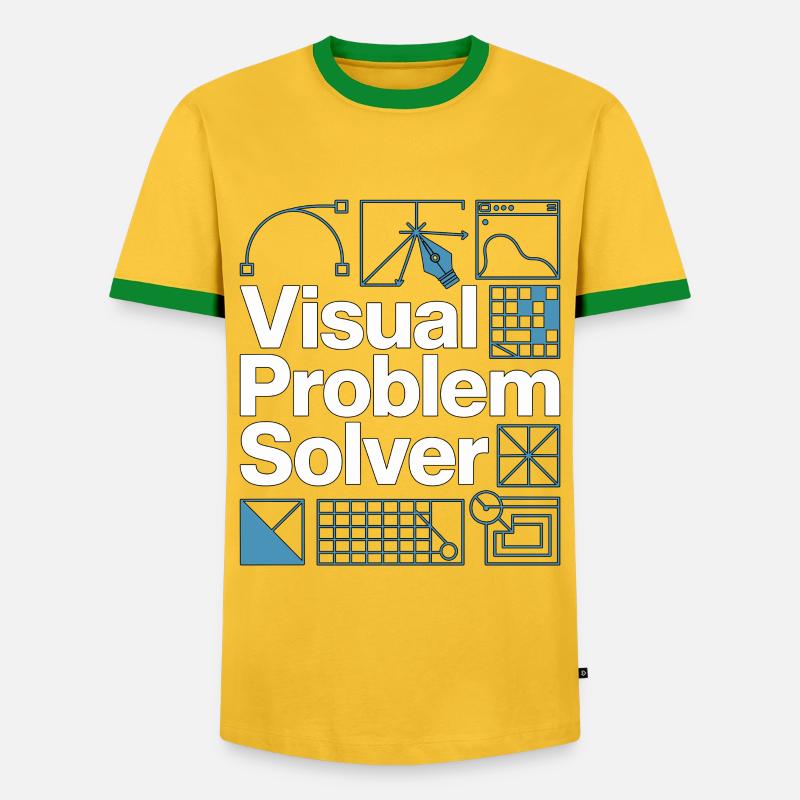 Graphic Designer Visual Problem Creative Designer - Männer Kontrast-T-Shirt - Gelb/Grün 