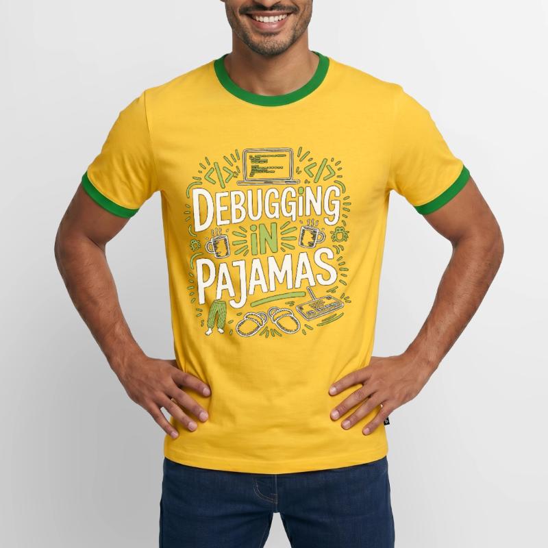 Remote Developer Debugging In Software Developer Männer Kontrast-T-Shirt