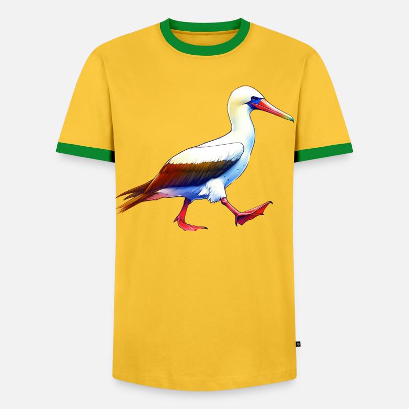 Nazca booby gift - Men's Ringer Shirt - yellow/green 