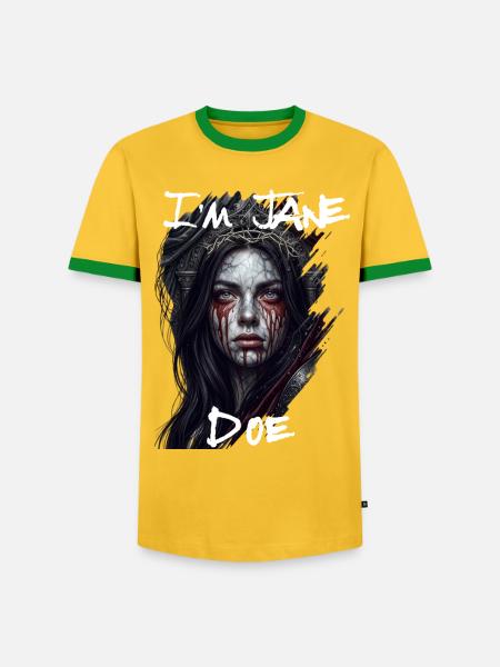 Jane Doe - Männer Kontrast-T-Shirt - Gelb/Grün