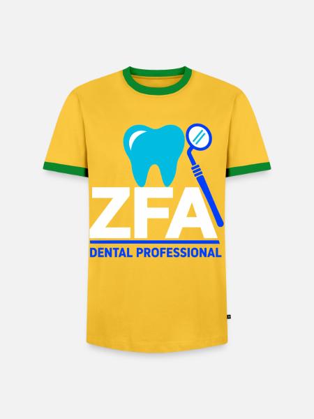 ZFA Dental Professional – Zahnmedizin Beruf - Männer Kontrast-T-Shirt - Gelb/Grün