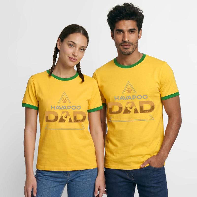 havapoo, havapoo yorkiepoo, havapoo ciel, T-shirt contrasté Homme