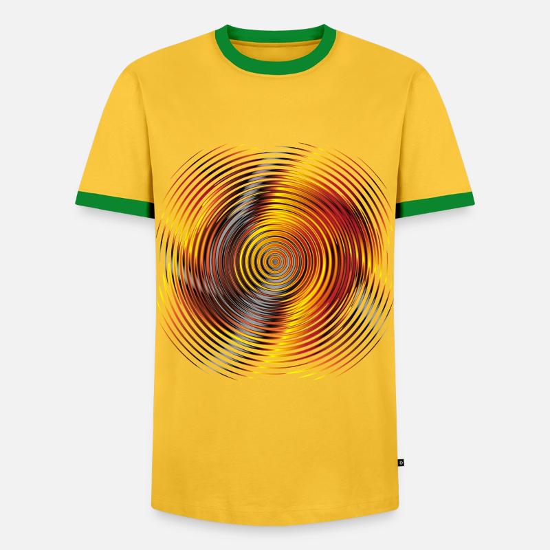 Gradient rotation - Men's Ringer Shirt - yellow/green
