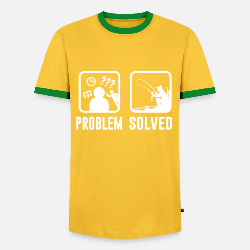 Problem solved - Men's Ringer Shirt - yellow/green 