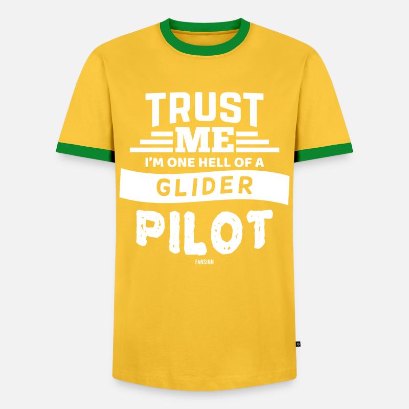 Glider glider pilot - Men's Ringer Shirt - yellow/green 