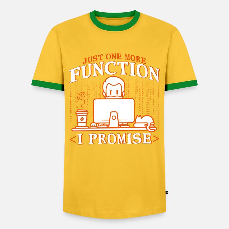 Softwareentwickler Computerfreak Programmierer - Männer Kontrast-T-Shirt - Gelb/Grün