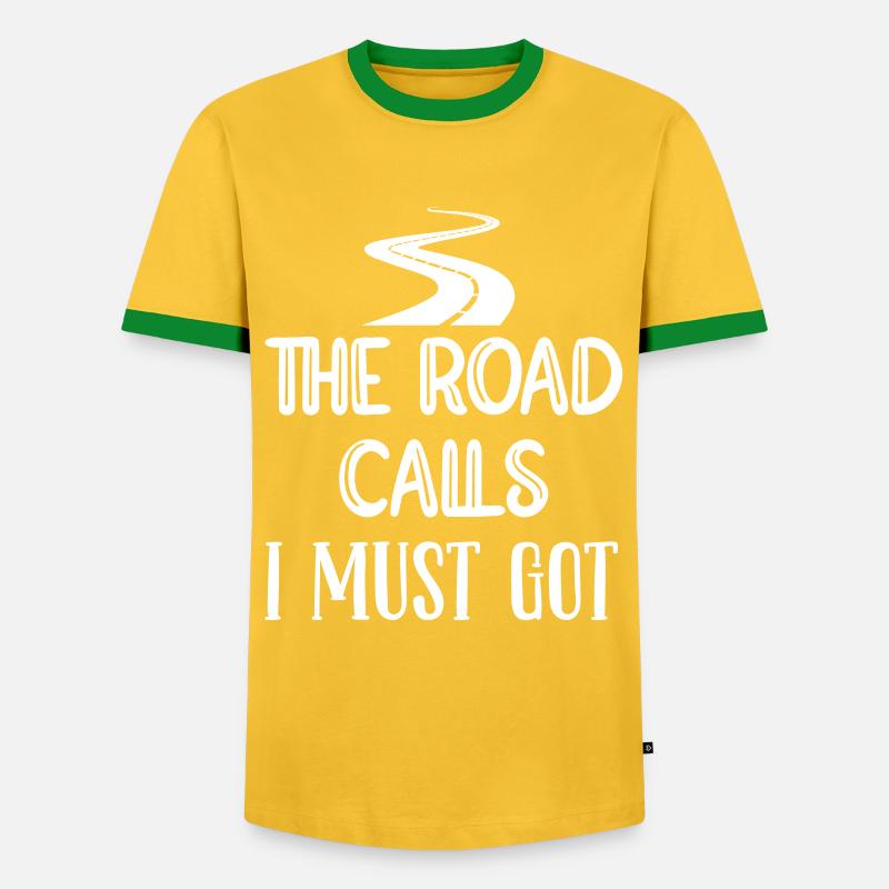 Asphalt builder road builder - Men's Ringer Shirt - yellow/green