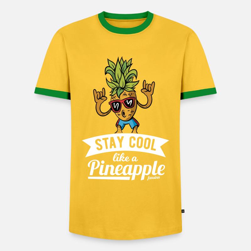 Pineapple - Men's Ringer Shirt - yellow/green 