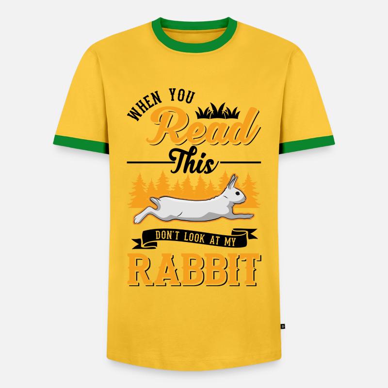 Rabbit Bunny Bunny Rabbit - Men's Ringer Shirt - yellow/green 