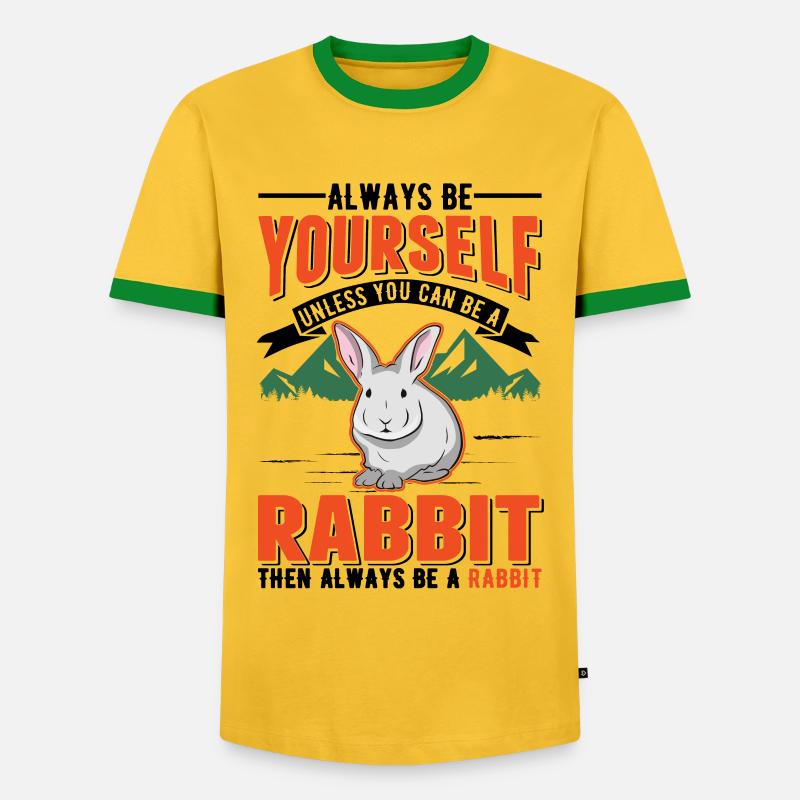 Rabbit Rabbit Rabbit Rabbit - Men's Ringer Shirt - yellow/green 