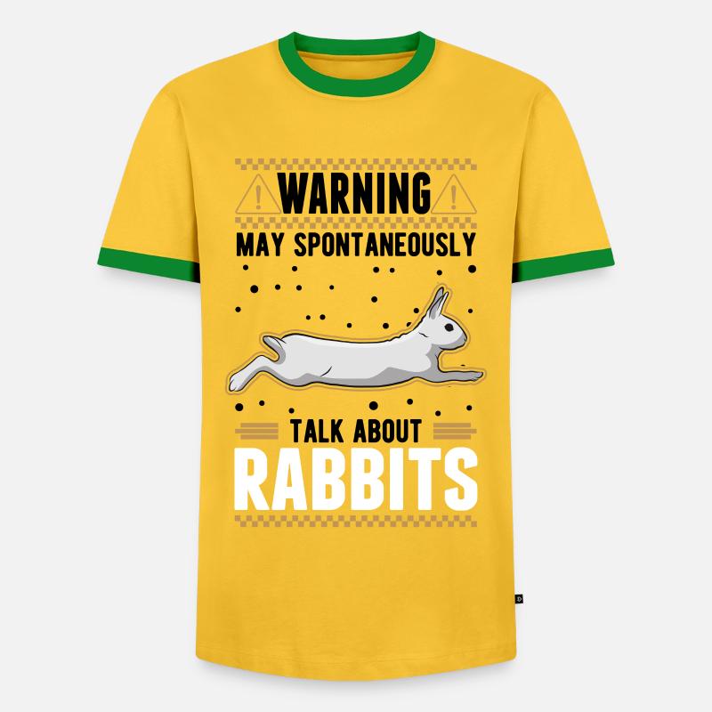Rabbit Rabbit Rabbit - Men's Ringer Shirt - yellow/green 