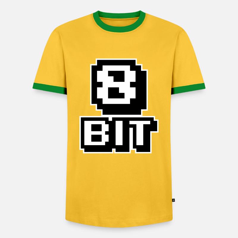 8-bit computers - Men's Ringer Shirt - yellow/green