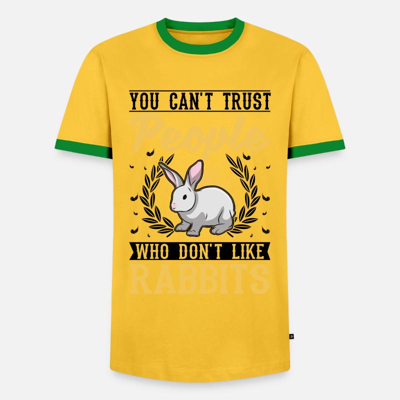 Rabbit Rabbit Rabbit - Men's Ringer Shirt - yellow/green 