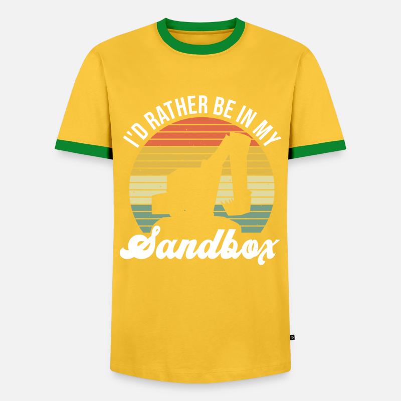 Bagger Sandbagger Baggern - Men's Ringer Shirt - yellow/green 