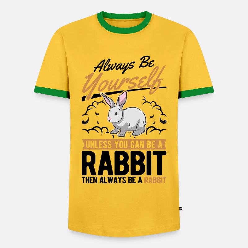 Rabbit Rabbit Rabbit - Men's Ringer Shirt - yellow/green 