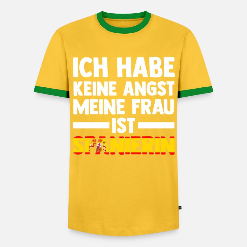 Spanisch Spanier Spanien - Männer Kontrast-T-Shirt - Gelb/Grün 