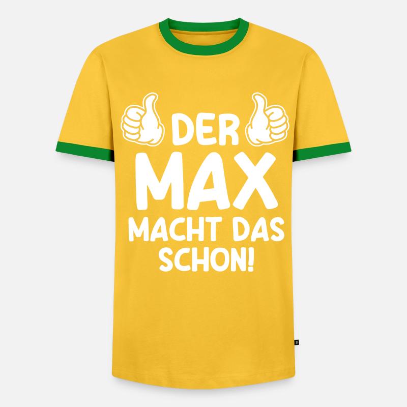 Max - Men's Ringer Shirt - yellow/green 