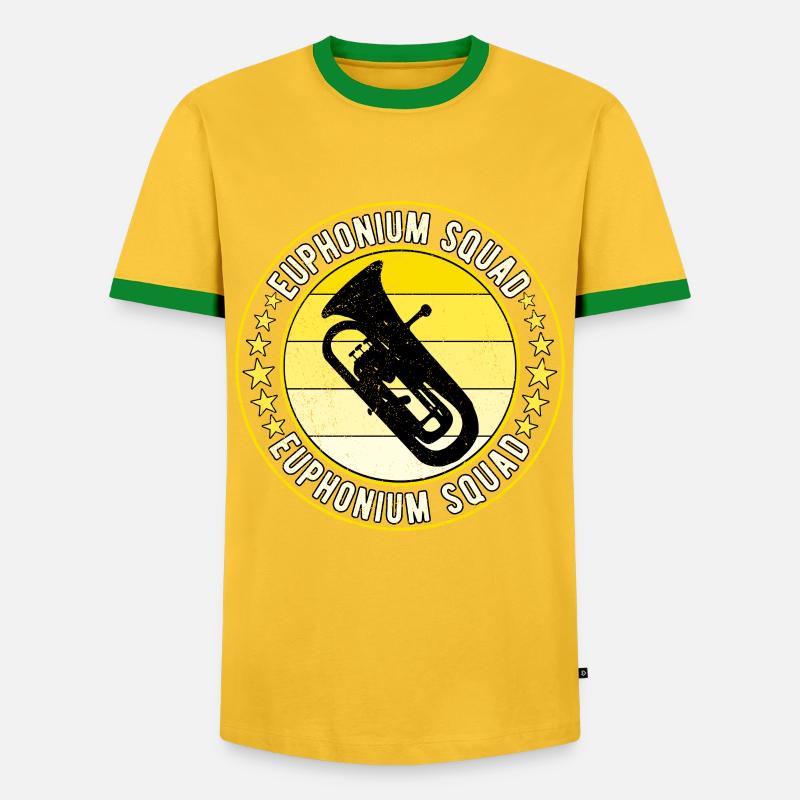 Euphonium Eufonium Euphonist - Men's Ringer Shirt - yellow/green 