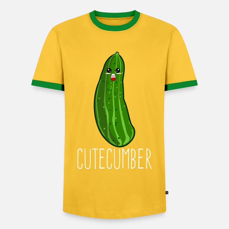 Concombre Concombre Concombre Concombre Concombre - T-shirt contrasté Homme - jaune/vert
