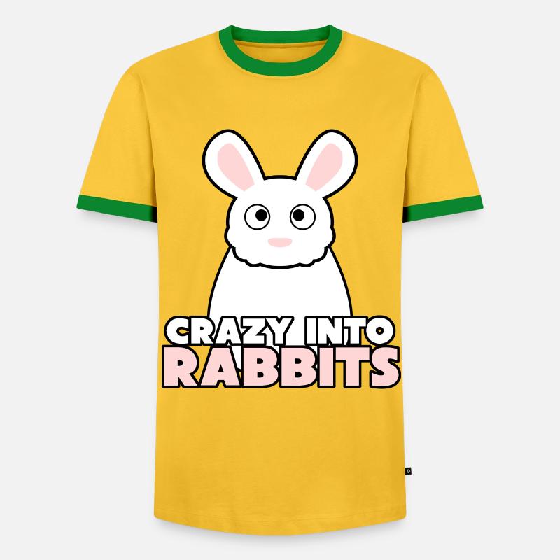 Rabbit Rabbit Rabbit Rabbit - Men's Ringer Shirt - yellow/green