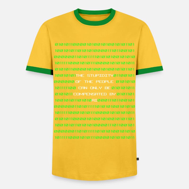 Artificial intelligence - Men's Ringer Shirt - yellow/green 