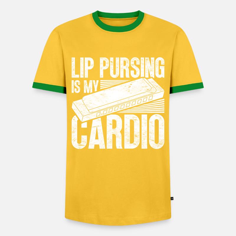 Harmonica harmonica player - Men's Ringer Shirt - yellow/green 